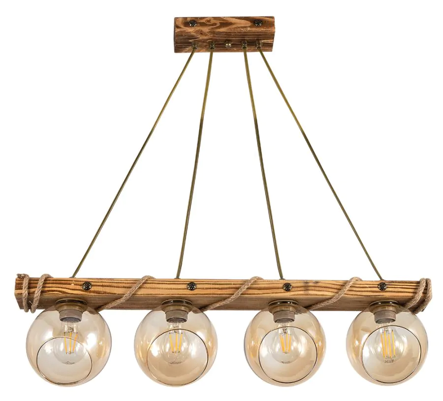 PDT 2059-4 4/Φ ΞΥΛΙΝΗ ΡΑΓΑ ΣΧΟΙΝΙ  ΓΥΑΛΙΑ ΜΕΛΙ 4ΧΕ27 ARlight 0103392