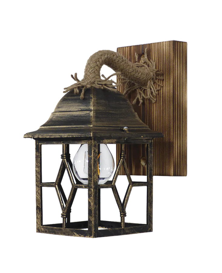 Φωτιστικό τοίχου ROPE-WOOD R-710AP BR Heronia 30-0057