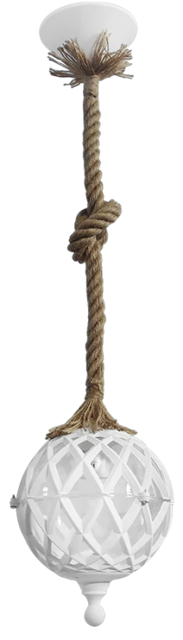 Κρεμαστό φωτιστικό LP-520K 1L ROPE UT-WHITE Heronia 31-0519