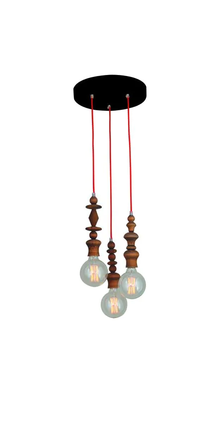 HL-042R-3P MELODY AGED WOOD PENDANT HOMELIGHTING 77-2739