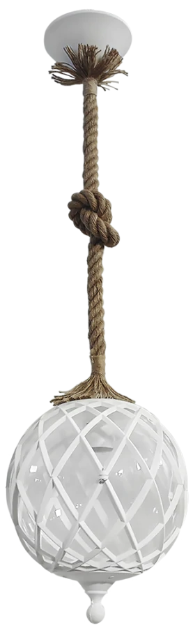 Κρεμαστό φωτιστικό LP-530K 1L ROPE UT-WHITE Heronia 31-0520