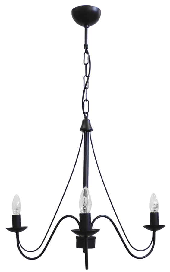 Φωτιστικό πολύφωτο S-11 3/L BLACK Heronia 01-0239