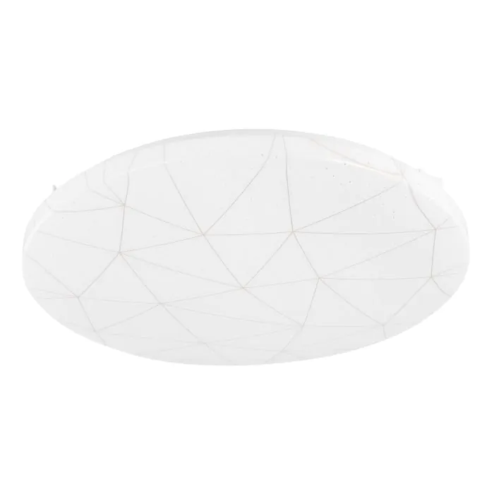 Πλαφονιέρα Οροφής Μοντέρνα Πλαστική Ø38cm Λευκή LED 3000K 2300lm Eglo Rende 900612