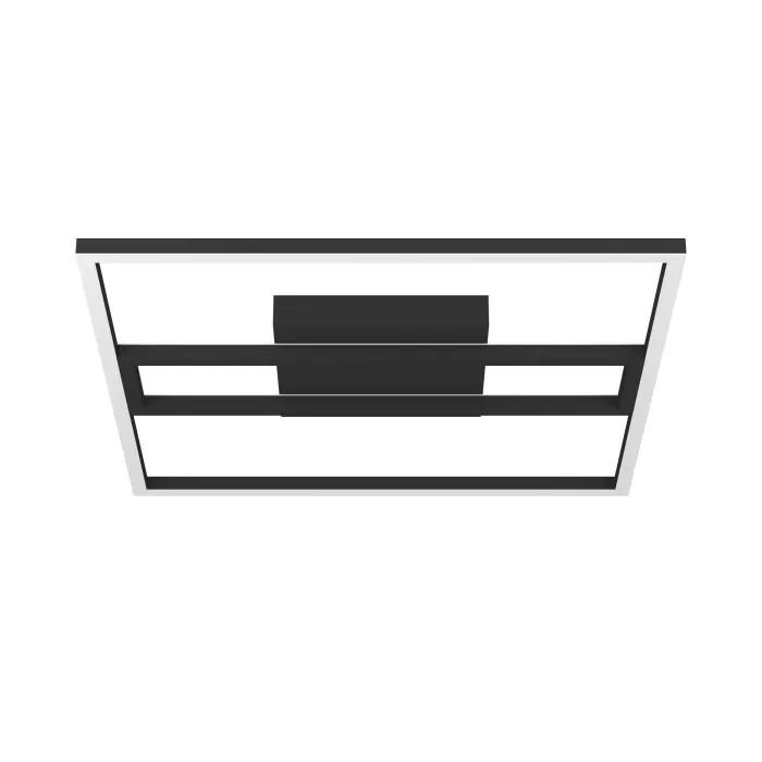 Πλαφονιέρα Οροφής 45cm Τηλεχειριστήριο-Εφαρμογή RGBW LED 3000-6500Κ 2900lm Μαύρο Eglo Calagrano Z 900729