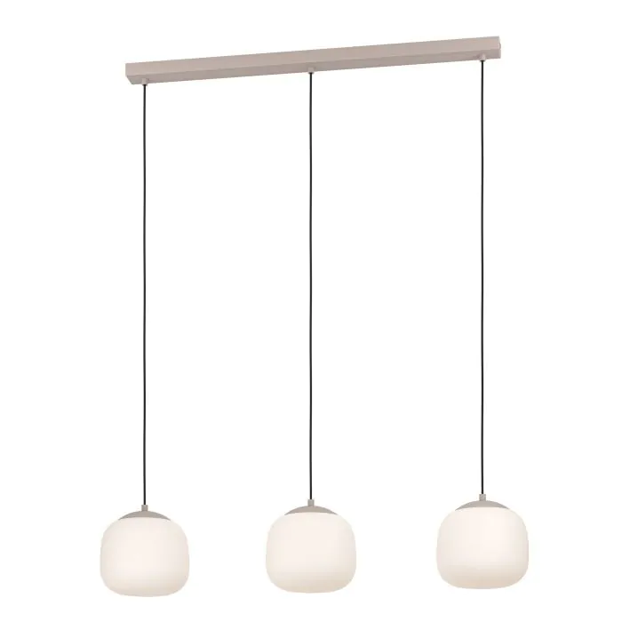 Κρεμαστό Φωτιστικό Τρίφωτη Ράγα 88xH110cm 3xE27 Μπεζ Eglo Cominio 900894