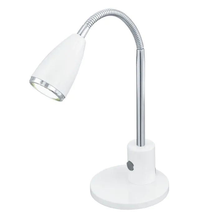 Φωτιστικό Γραφείου Λευκό-Χρωμέ Ø12,5xH32 cm 1xGU10 2,8w Warm White 250lm 220-240V,50/60Hz Eglo Fox 92872