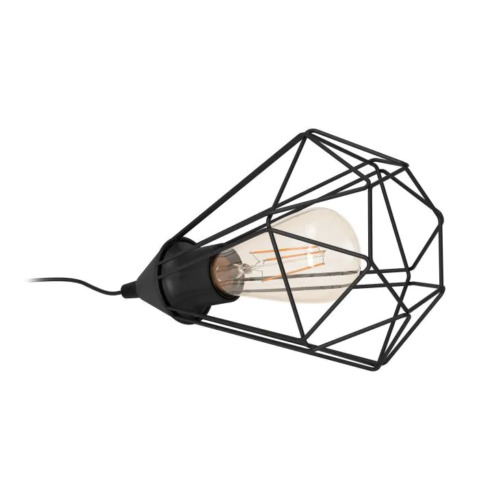 Φωτιστικό Επιτραπέζιο Μονόφωτο 26,5 εκ. Vintage Μέταλλο Μαύρο Eglo Tarbes 94192