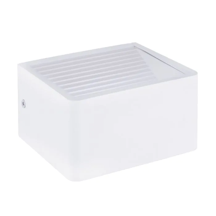 Απλίκα Επίτοιχη Εξωτερικού χώρου IP44, 6watt Led 750 lm 3000K Αλουμίνιο Λευκό Eglo Dominni 1 98266