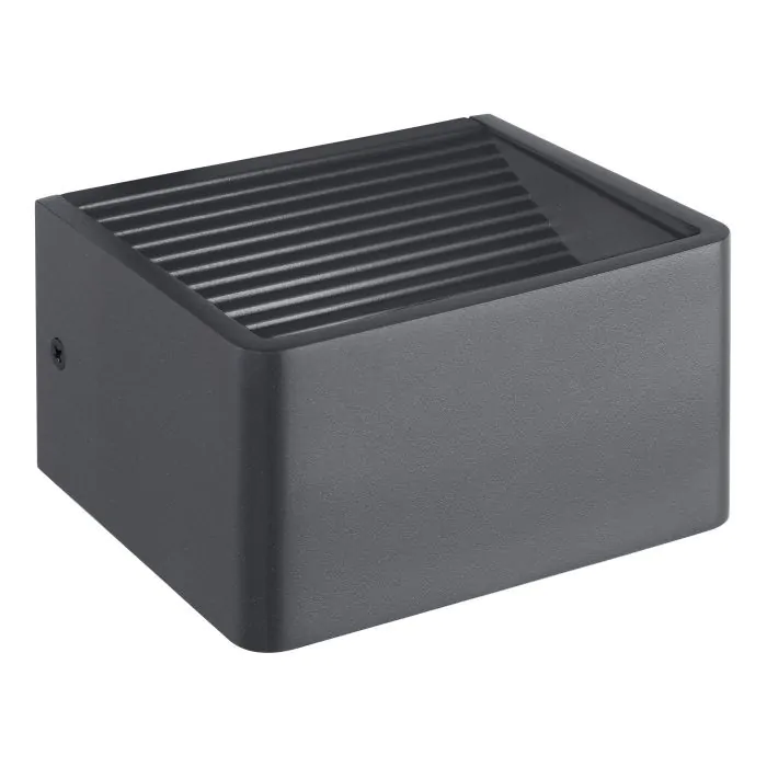 Απλίκα Επίτοιχη Εξωτερικού χώρου IP44, 6watt Led 750 lm 3000K Αλουμίνιο Ανθρακί Eglo Dominni 1 98269