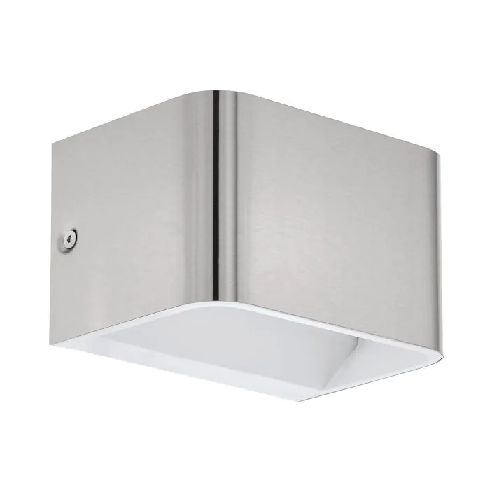 Φωτιστικό Τοίχου Νίκελ Σατινέ Αλουμίνιο L13xA9xH8cm LED 3000K 670lm Eglo Sania 4 98424