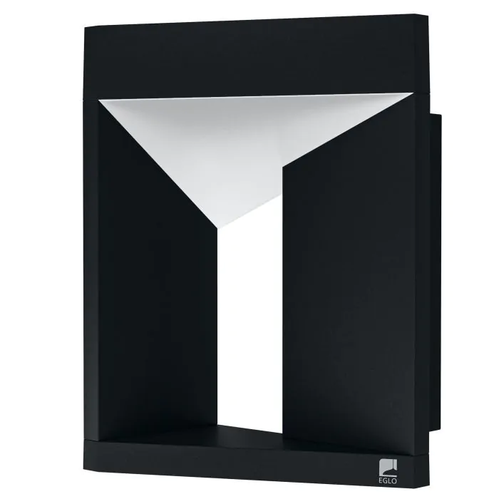 Φωτιστικό Επίτοιχο IP54 Led 10w 900lm Warm White Μαύρο-Λευκό Eglo Nembro 98748
