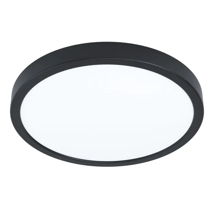 Πλαφονιέρα Μαύρη 28,5cm IP44 LED 20w 3000K 2400lm Eglo Fueva-5 99267