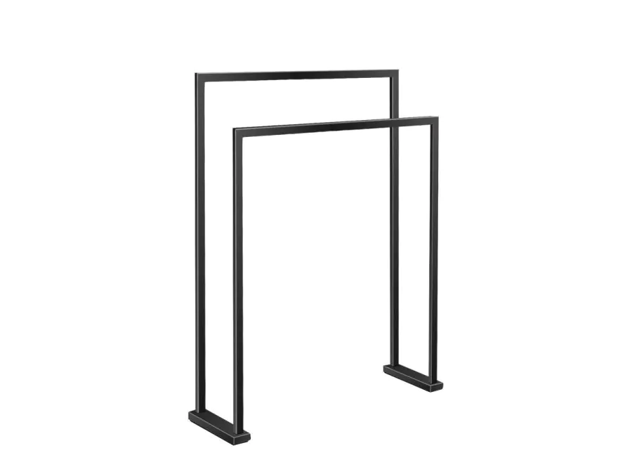 Καλόγερος-Πετσετοκρεμάστρες Επιδαπέδιος Sanco Extra Comfort Black Matt 0511-M116