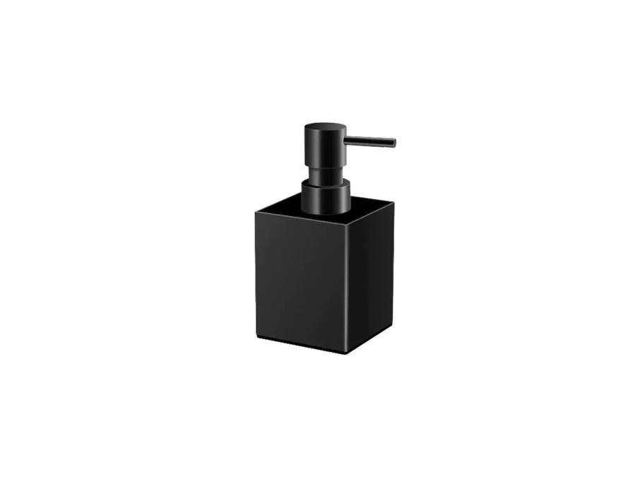Dispenser Αντλία Σαπουνιού 500ml Επιτραπέζιο 7x7x15,5 cm Brass Black Mat Sanco Metallic Bathroom Set 90352-M116 