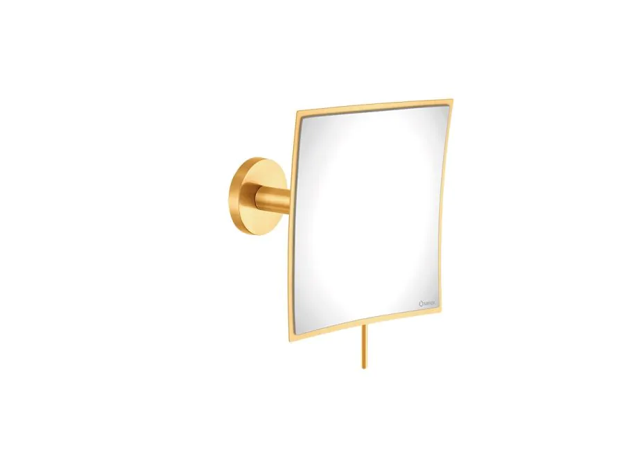 Καθρέπτης Μεγεθυντικός Επτοίχιος Μεγέθυνση x3 Brushed Gold 24K Sanco Cosmetic Mirrors MR-202-AB5