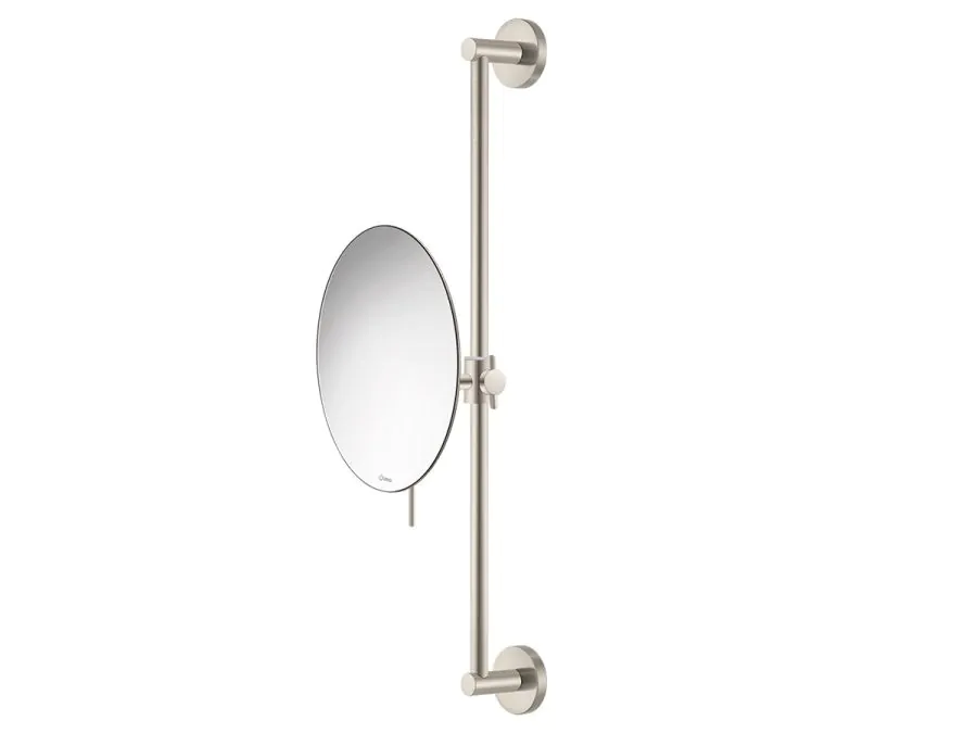 Καθρέπτης Μεγεθυντικός Επιτοίχιος Ρυμθιζόμενου Ύψους Ø20 εκ. Μεγέθυνση x3 Brushed Nickel Metal Sanco Mirrors MR-708-A73