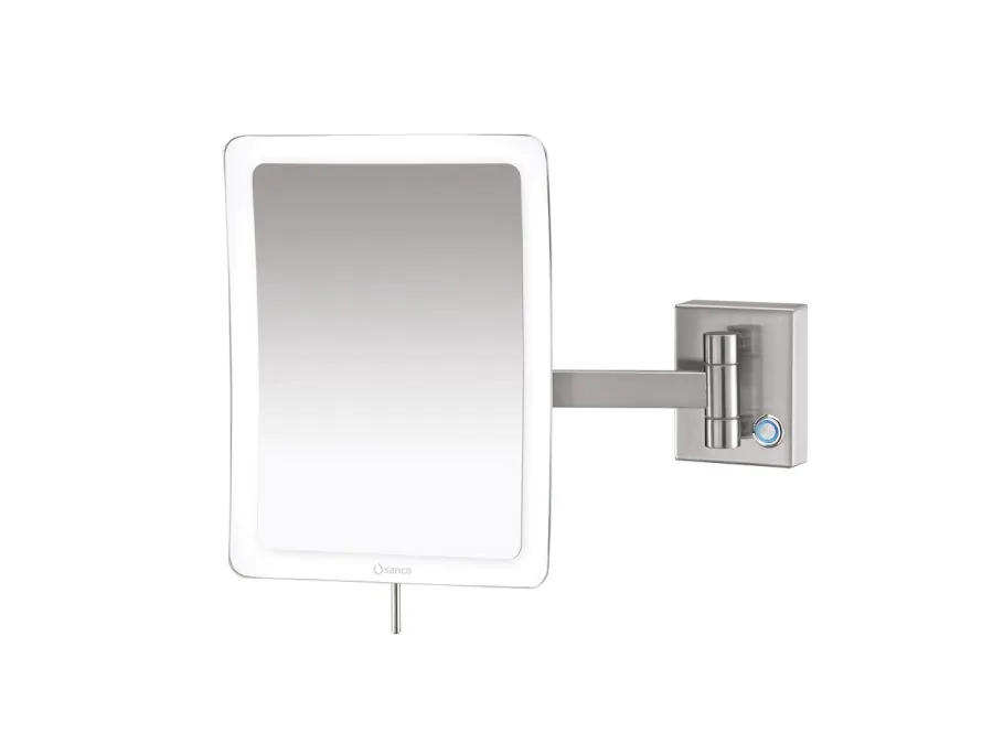 Επιτοίχιος Μεγεθυντικός Καθρέπτης x3 Led 5 watt 220-240V Brushed Nickel Sanco Led Cosmetic Mirrors MRLED-305-A73