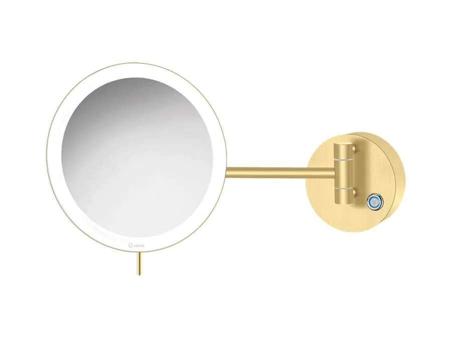 Καθρέπτης Μεγεθυντικός Ø20cm IP44 5w Led 12V  Μεγένθυση x3 Sanco Brushed Brass MRLED-705-AB12