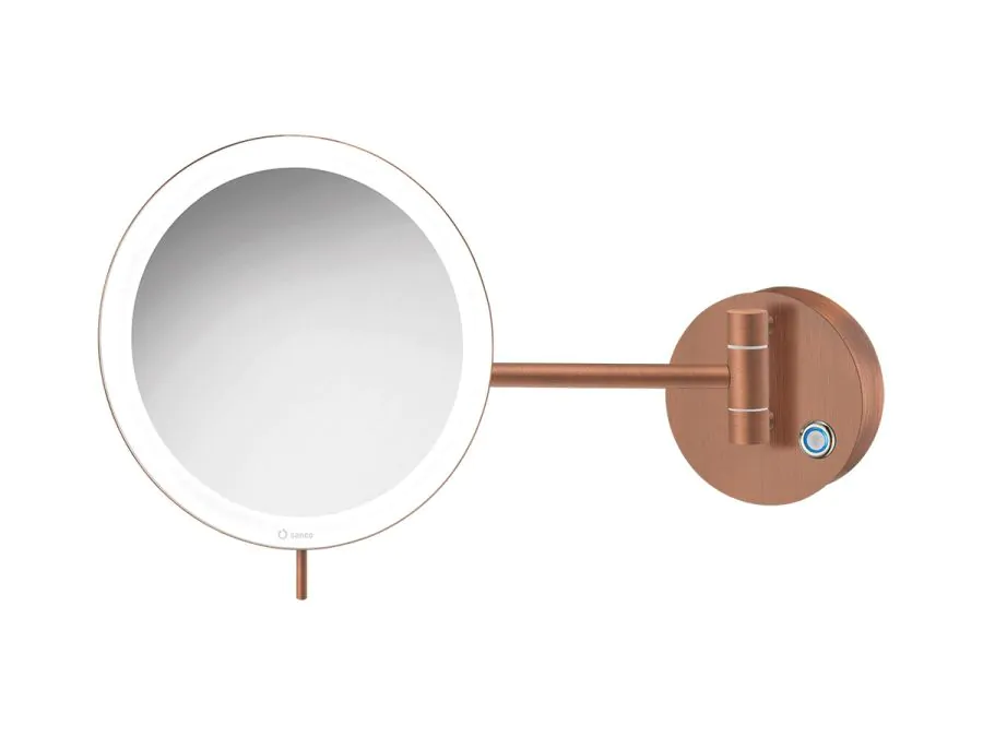 Καθρέπτης Μεγεθυντικός Ø20cm IP44 5w Led 12V  Μεγένθυση x3 Sanco Old Copper Mat MRLED-705-M26