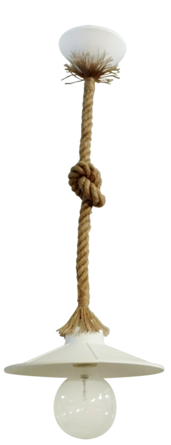 Κρεμαστό φωτιστικό LP-150K M 1L ROPE UT-WHITE Heronia 31-0517