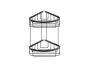 Θήκη Διπλή Γωνιακή W27xD21xY29 cm Black Mat Sanco Shower Baskets 009-M116