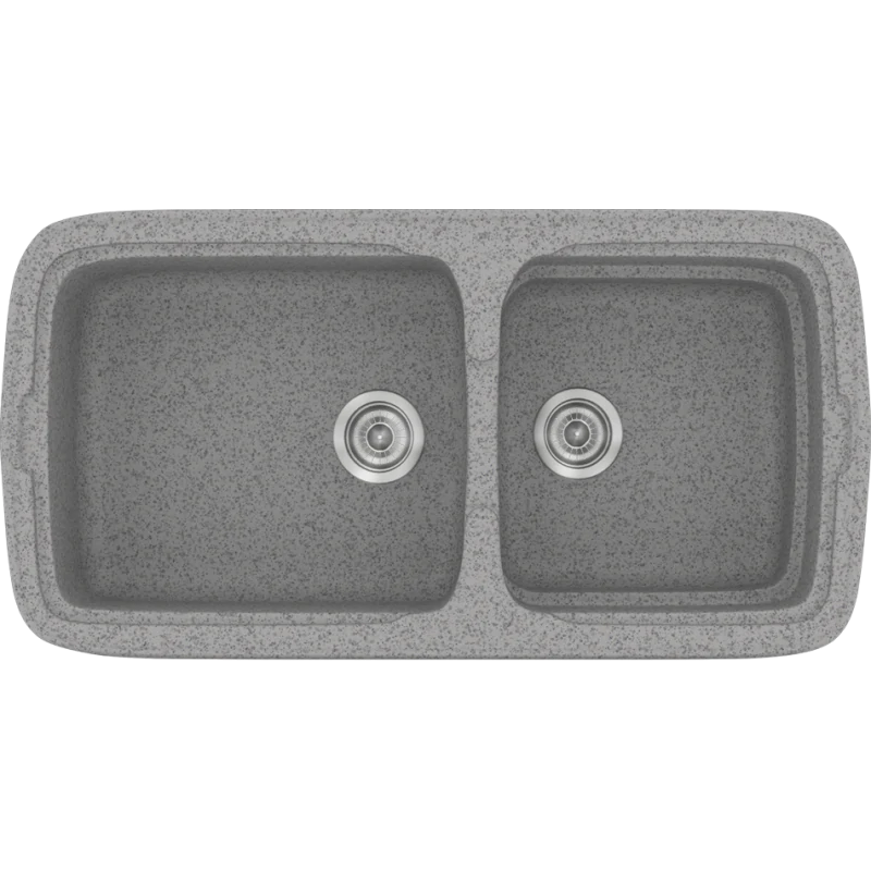 Νεροχύτης Κουζίνας 96x50,5εκ. Ένθετος Eρμάριο 100 εκ.Συνθετικός  Granite Grey Sanitec Classic 305