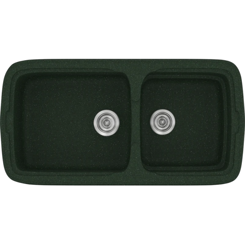 Νεροχύτης Κουζίνας 96x50,5εκ. Ένθετος Eρμάριο 100 εκ.Συνθετικός  Granite Green Sanitec Classic 305-19