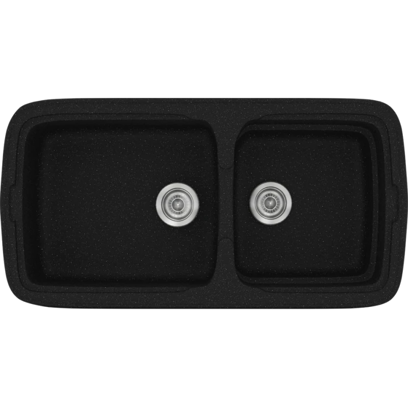 Νεροχύτης Κουζίνας 96x50,5εκ. Ένθετος Eρμάριο 100 εκ.Συνθετικός Metallic Space Sanitec Classic 305-22