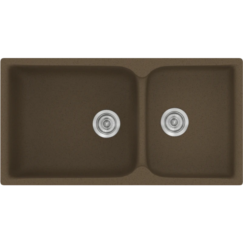 Νεροχύτης Κουζίνας 92x51cm Ένθετος Eρμάριο 100 εκ.Συνθετικός Sanitec 307-41-Granite-Rust