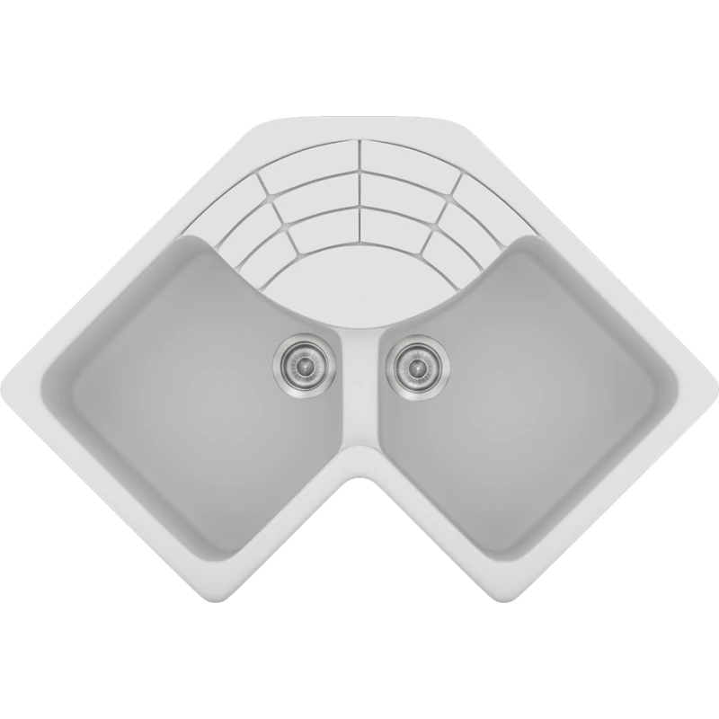 Νεροχύτης Κουζίνας Ένθετος 83*83*50 cm Ερμάριο 90 εκ. White Sanitec Libra 310