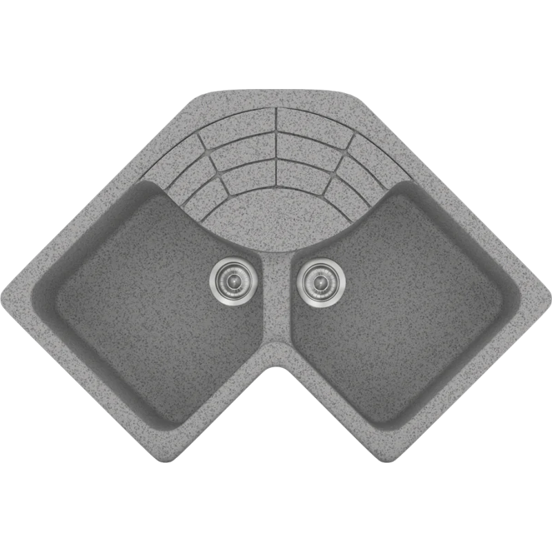 Νεροχύτης Κουζίνας Ένθετος 83*83*50 cm Ερμάριο 90 εκ. Granite Grey Sanitec Libra 310