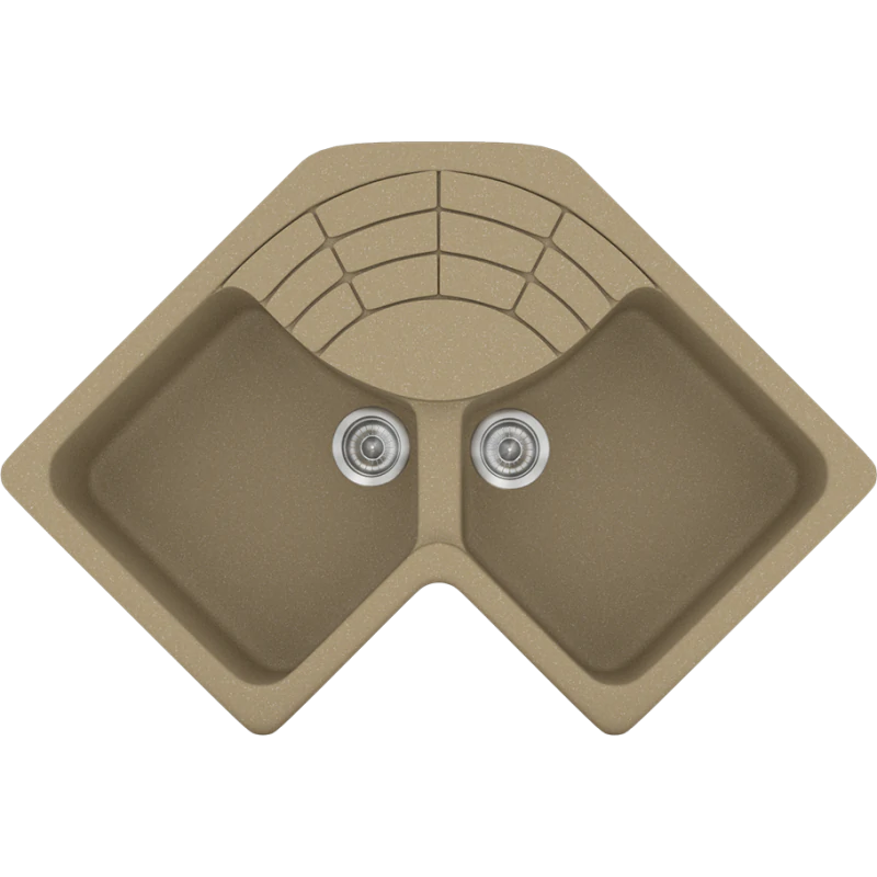 Νεροχύτης Κουζίνας Ένθετος 83*83*50 cm Ερμάριο 90 εκ. Metallic Cream Sanitec Libra 310