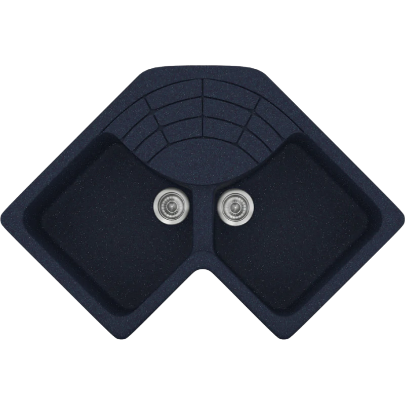 Νεροχύτης Κουζίνας Ένθετος 83*83*50 cm Ερμάριο 90 εκ. Granite Blue Sanitec Libra 310