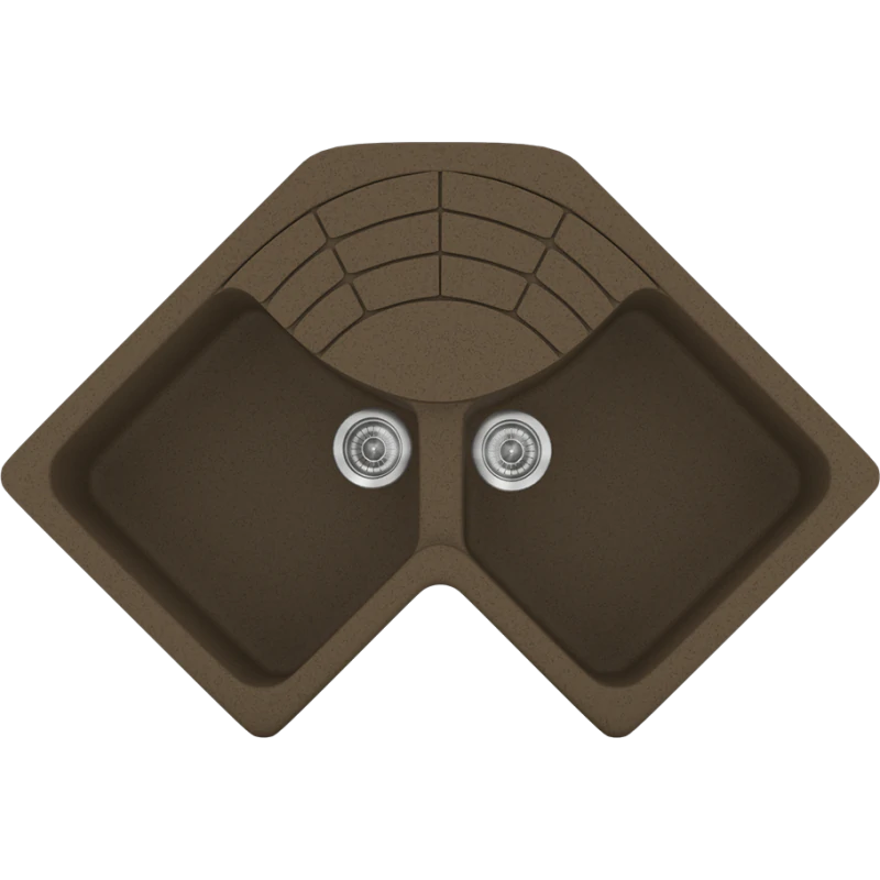 Νεροχύτης Κουζίνας Ένθετος 83*83*50 cm Ερμάριο 90 εκ. Granite Rust Sanitec Libra 310