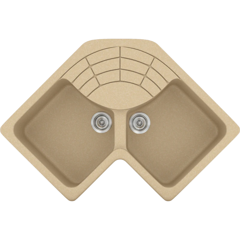 Νεροχύτης Κουζίνας Ένθετος 83*83*50 cm Ερμάριο 90 εκ. Granite Cappuccino Sanitec Libra 310