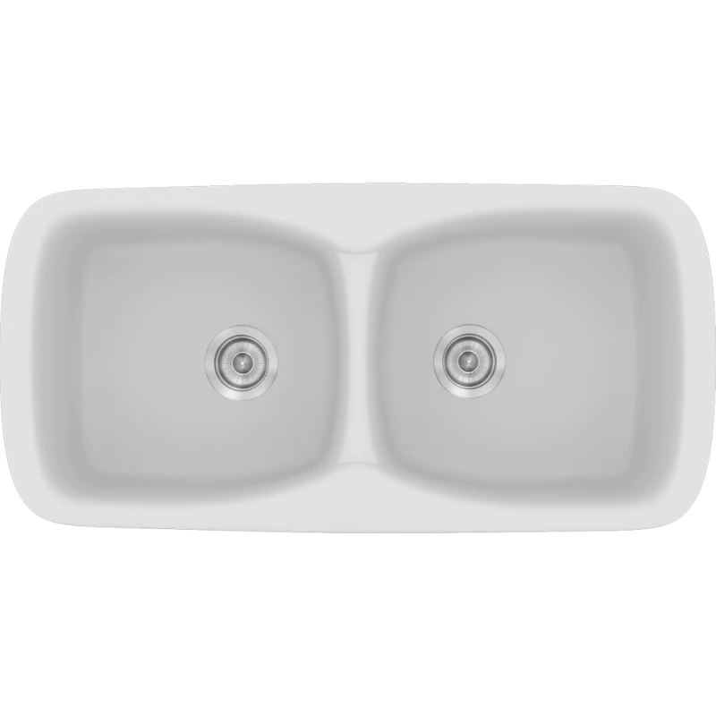 Νεροχύτης Κουζίνας Συνθετικός Μ93xΠ51xB21 εκ. Ένθετος Eρμάριο 90 εκ. Sanitec Classic White 319