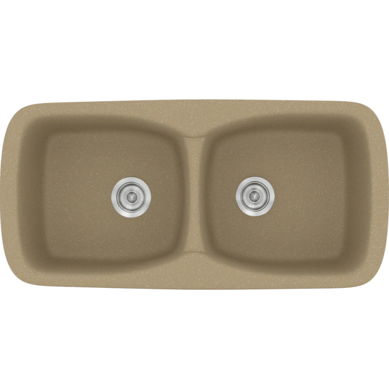 Νεροχύτης Κουζίνας Συνθετικός Μ93xΠ51xB21 εκ. Ένθετος Eρμάριο 90 εκ. Sanitec Classic Metallic Cream 319