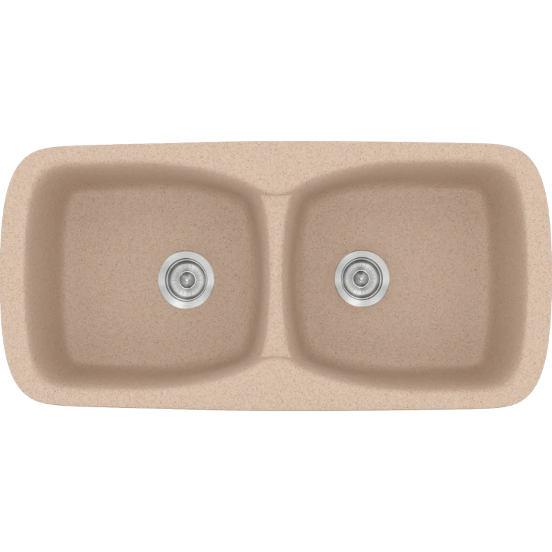 Νεροχύτης Κουζίνας Συνθετικός Μ93xΠ51xB21 εκ. Ένθετος Eρμάριο 90 εκ. Sanitec Classic Granite Sand 319