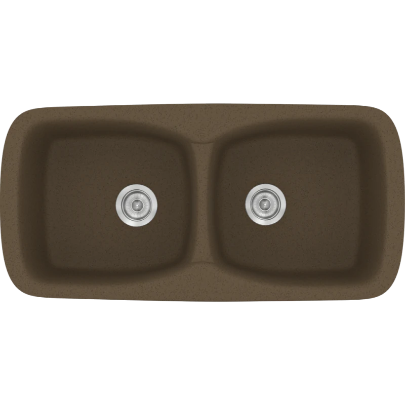 Νεροχύτης Κουζίνας Συνθετικός Μ93xΠ51xB21 εκ. Ένθετος Eρμάριο 90 εκ.Sanitec Classic Granite Rust 319