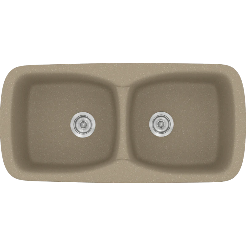 Νεροχύτης Κουζίνας Συνθετικός Μ93xΠ51xB21 εκ. Ένθετος Eρμάριο 90 εκ. Sanitec Classic Granite Taupe 319