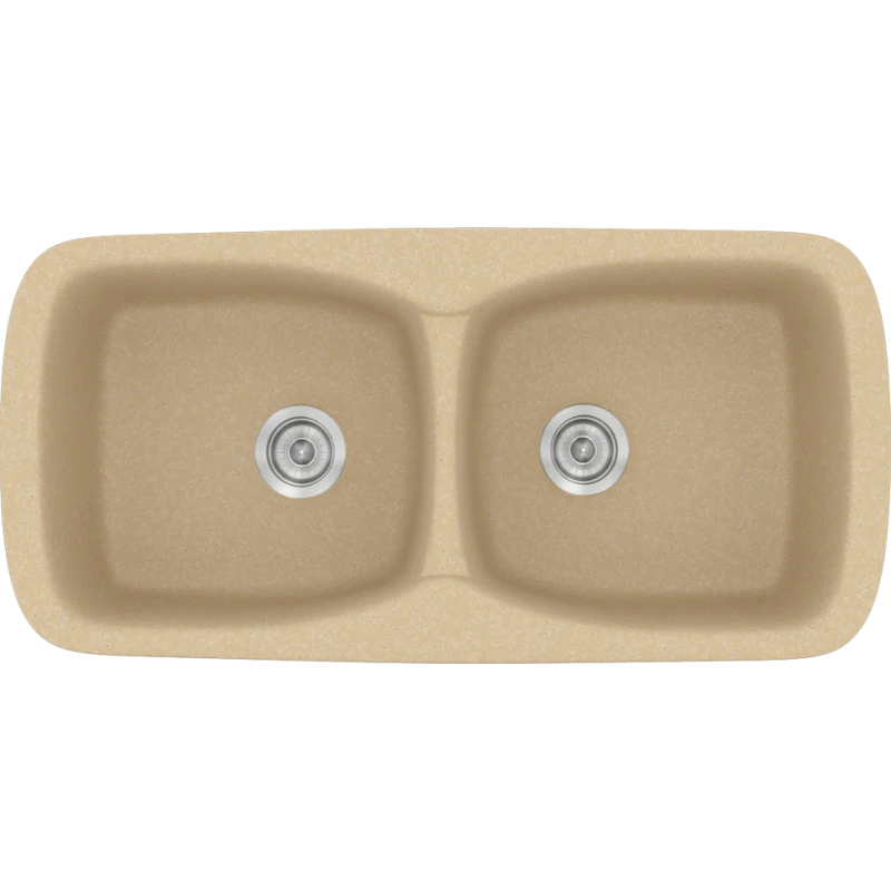 Νεροχύτης Κουζίνας Συνθετικός Μ93xΠ51xB21 εκ. Ένθετος Eρμάριο 90 εκ. Sanitec Classic Granite Cappuccino 319