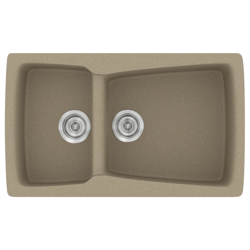 Νεροχύτης Κουζίνας Συνθετικός Μ79xΠ50xB20 εκ. Ένθετος Eρμάριο 80 εκ. Αντιστρεφόμενος Sanitec Classic Granite Taupe 320-42