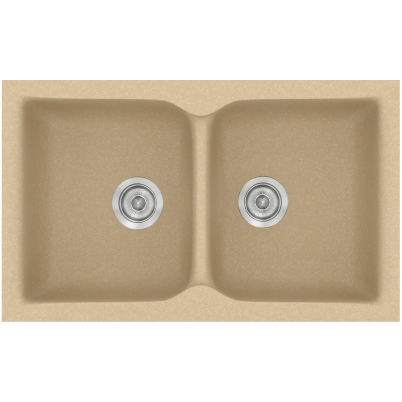 Νεροχύτης Κουζίνας Συνθετικός 81*50 εκ. Ένθετος σε ερμάριο 80 εκ.Χρώμα Granite Cappuccino Sanitec Classic 322