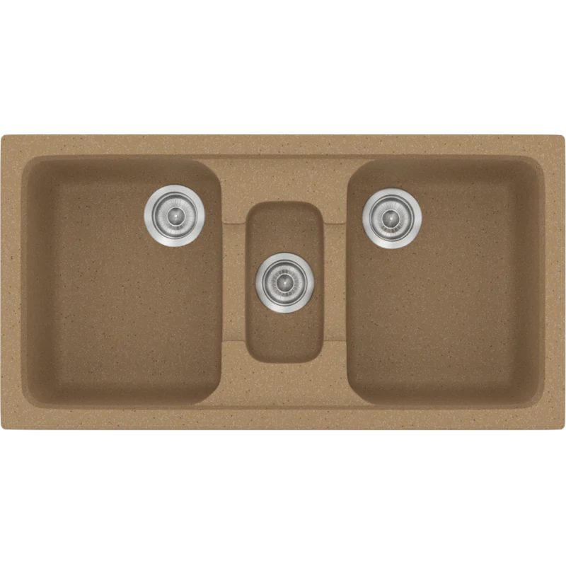 Νεροχύτης Κουζίνας Συνθετικός 97x51εκ. Ένθετος σε ερμάριο 100 εκ.Χρώμα Granite Celtic Stone Sanitec Classic 325-46