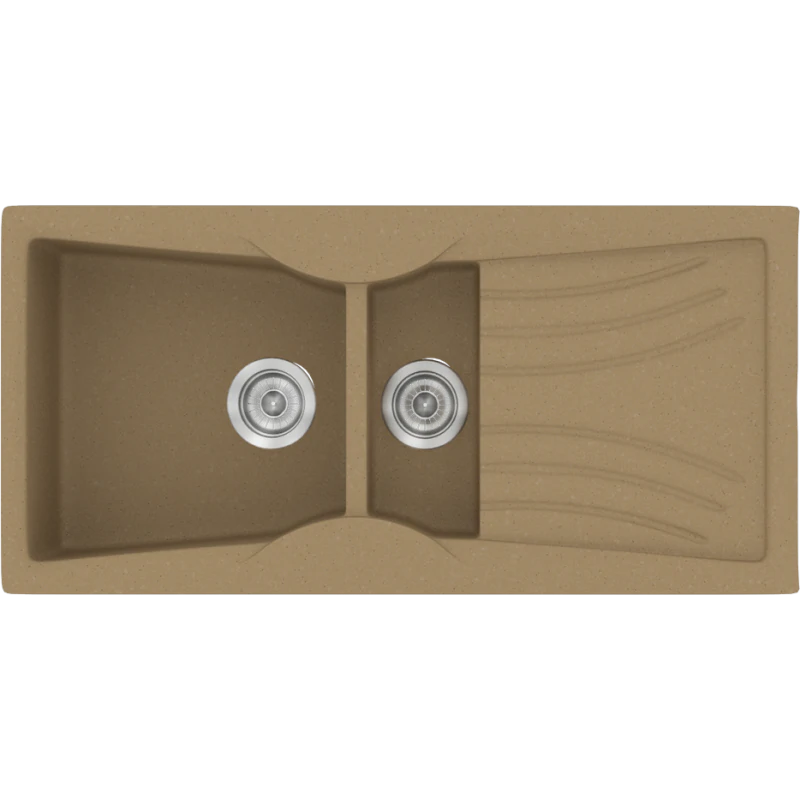 Νεροχύτης Κουζίνας Συνθετικός 104x51cm Ένθετος Eρμάριο 70cm Sanitec Classic 329-46-Granite-Celtic-Stone 