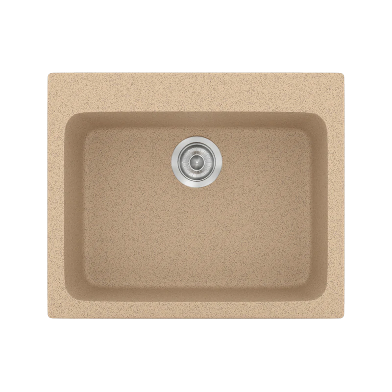 Νεροχύτης Κουζίνας Συνθετικός 60x50 εκ. Ένθετος Eρμάριο 60 εκ. Sanitec Classic 331-10-Granite-Beige