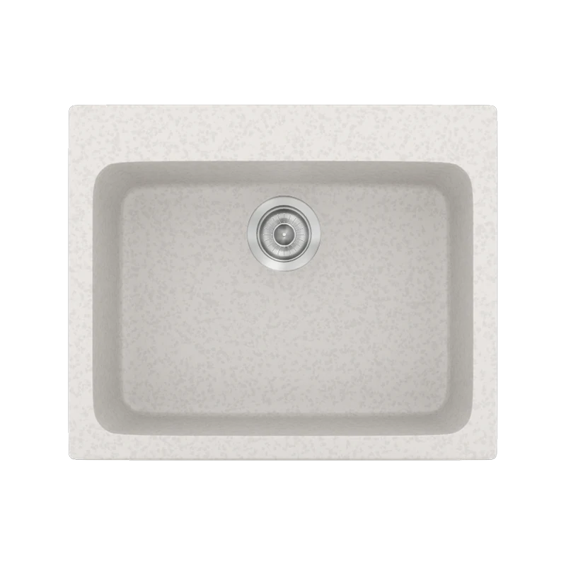 Νεροχύτης Κουζίνας Συνθετικός 60x50 εκ. Ένθετος Eρμάριο 60 εκ. Sanitec Classic 331-14-Metallic-Ice