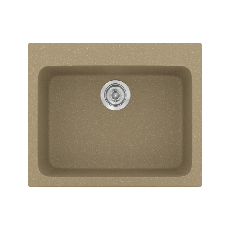 Νεροχύτης Κουζίνας Συνθετικός 60x50 εκ. Ένθετος Eρμάριο 60 εκ. Sanitec Classic 331-15-Metallic-Cream