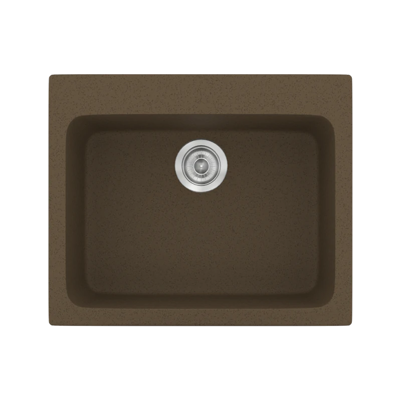 Νεροχύτης Κουζίνας Συνθετικός 60x50 εκ. Ένθετος Eρμάριο 60 εκ. Sanitec Classic 331-41-Granite-Rust