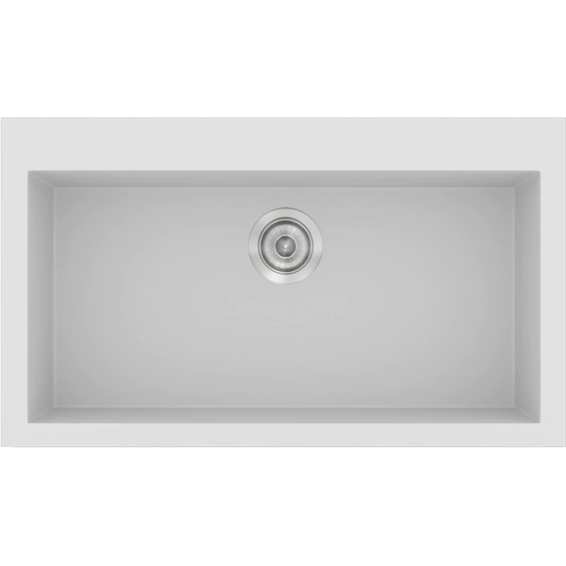 Νεροχύτης Κουζίνας Συνθετικός White 79x50 εκ. Ένθετος Eρμάριο 80 εκ.Sanitec Classic 333-00